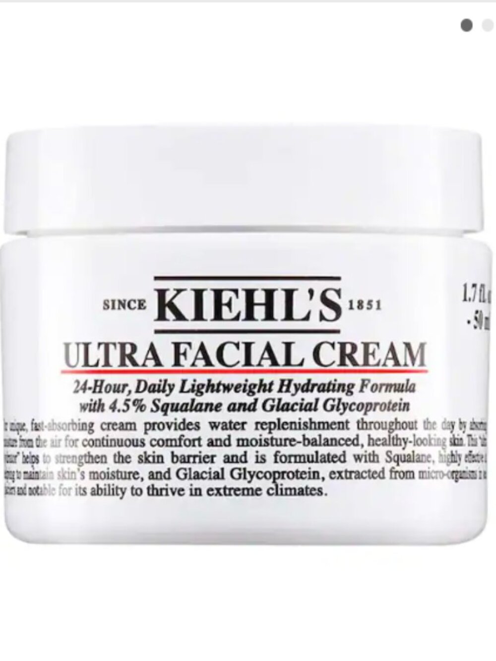 Kiehl's Since 1851 Ultra Facial Refillable Moisturizing Cream with Squalane 50ml